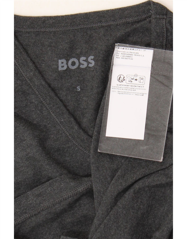 Hugo Boss Hombre Camiseta Top Small Gris Algodón