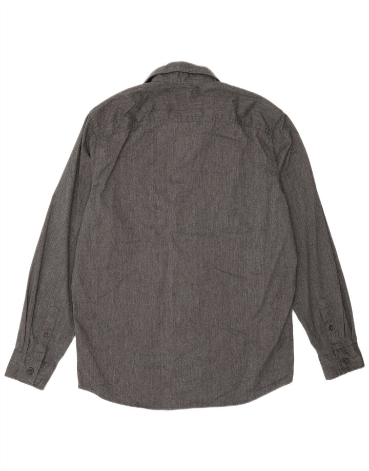 Camisa Wrangler Hombre Algodón Gris Medio