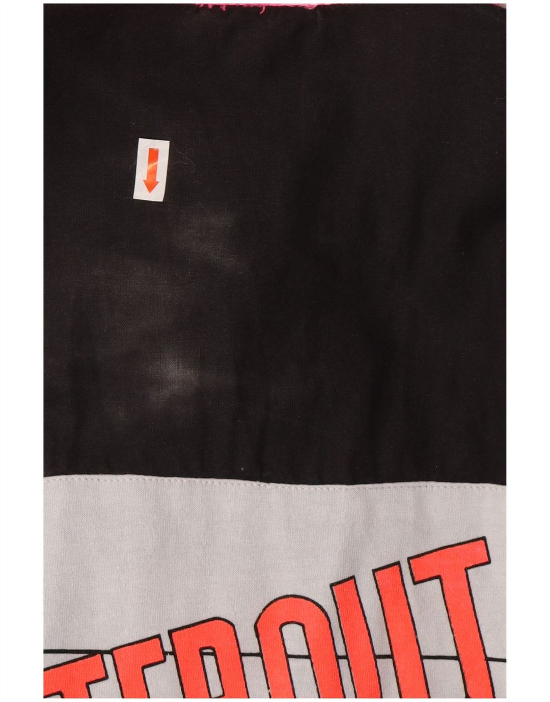 VINTAGE Chaqueta superior de chándal gráfico para mujer Reino Unido 18 XL Bloque de color negro