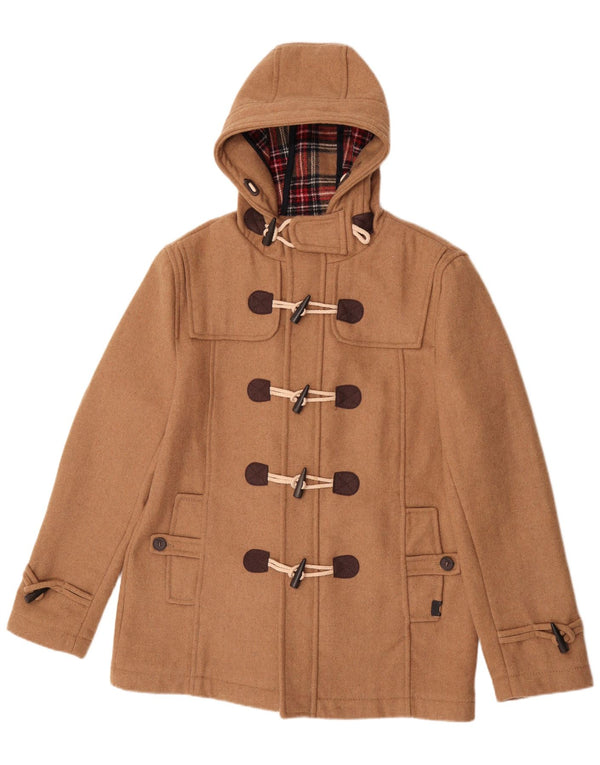 Pull & Bear Trenca con capucha para hombre UK 42 XL Poliéster beige