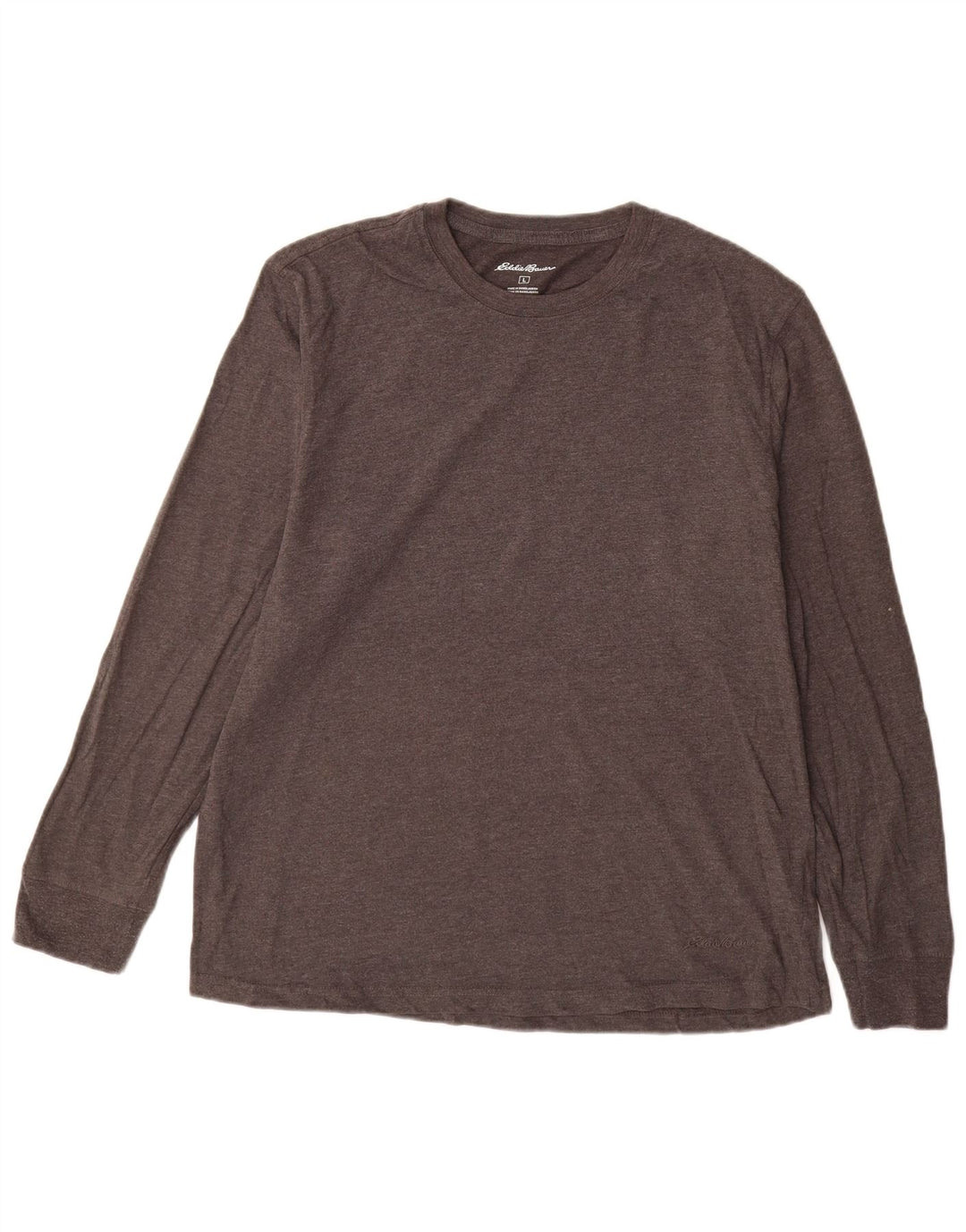 EDDIE BAUER Top para hombre manga larga algodón gris grande
