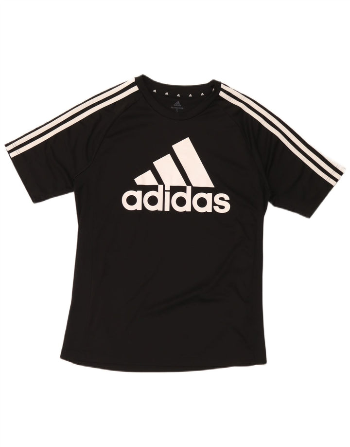 Adidas Hombre Aeroready Graphic Camiseta Top Pequeño Poliéster Negro