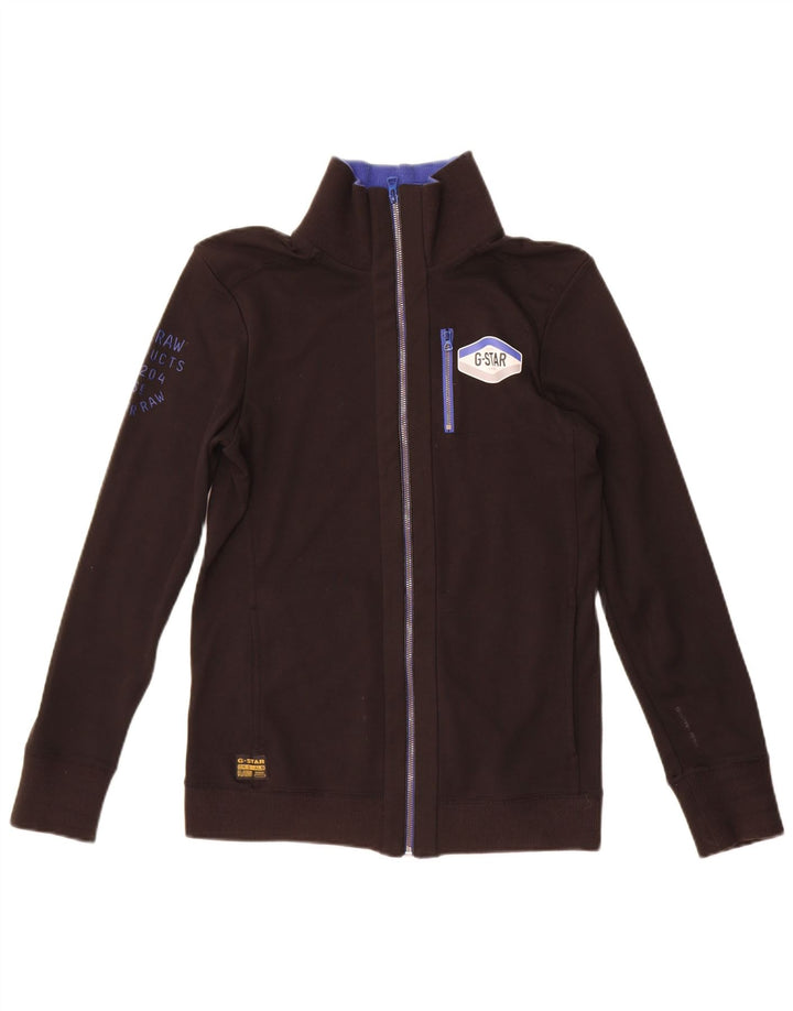G-Star Chaqueta superior de chándal con gráfico para mujer UK 40 Mediana Algodón negro