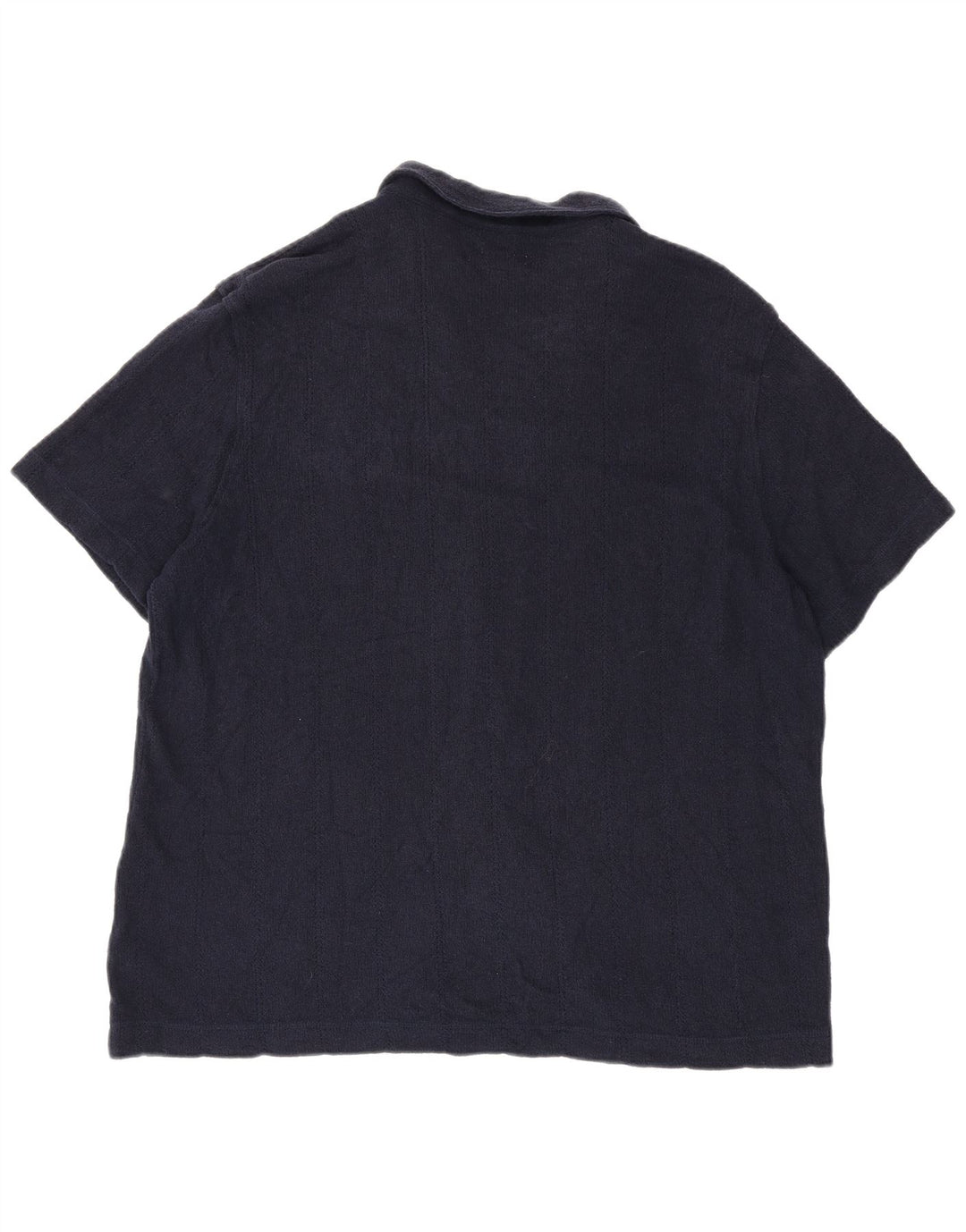 Marks & Spencer Camisa de manga corta para hombre 2XL Algodón azul marino