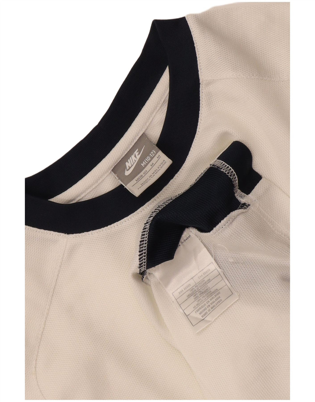 Nike Camiseta para niño 10-11 años Mediana Blanco Colorblock Poliéster