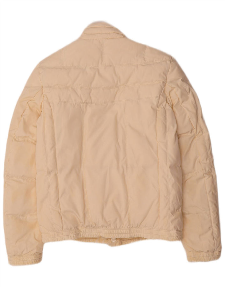 Hugo Boss Chaqueta acolchada reversible para mujer UK 8 Small Beige Poliéster