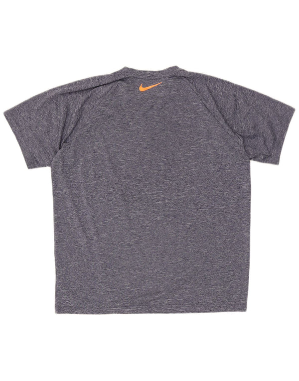 Camiseta con gráfico Dri Fit para hombre Nike Top mediano azul marino moteado