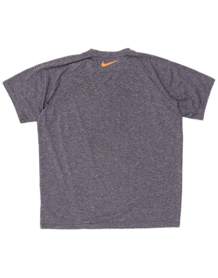 Camiseta con gráfico Dri Fit para hombre Nike Top mediano azul marino moteado