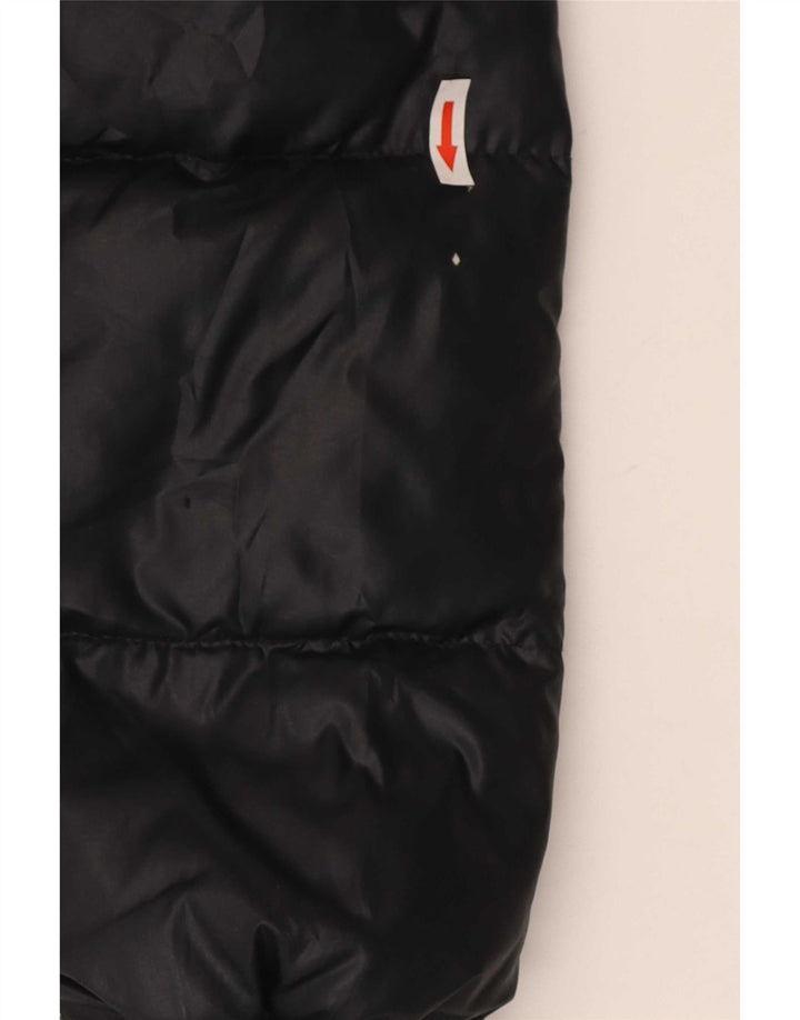 Champion Chaqueta Acolchada Con Capucha Para Mujer UK 10 Small Poliéster Negro