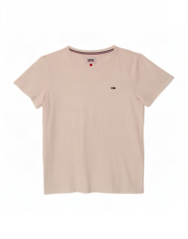 Tommy Hilfiger Camiseta para mujer Top UK 12 Medium White Cotton