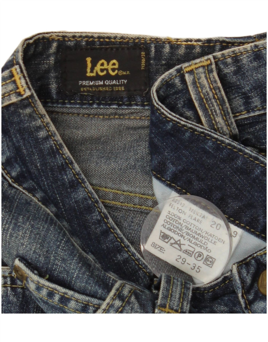 Vaqueros acampanados Felton para mujer LEE W29 L29 Algodón azul