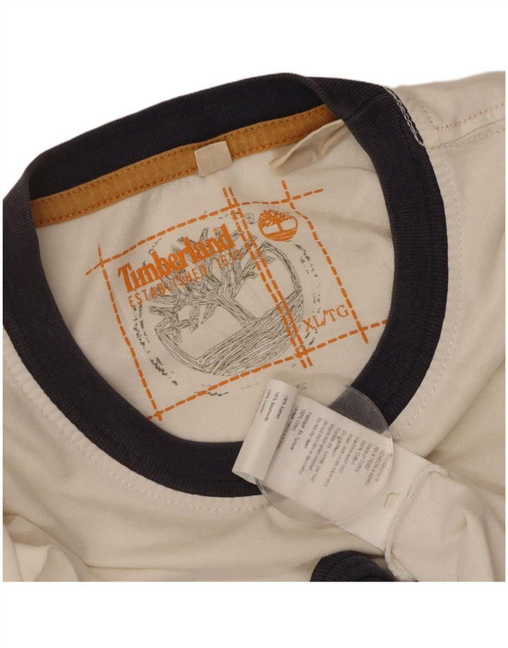 Timberland Camiseta gráfica para hombre Top XL Off White Cotton