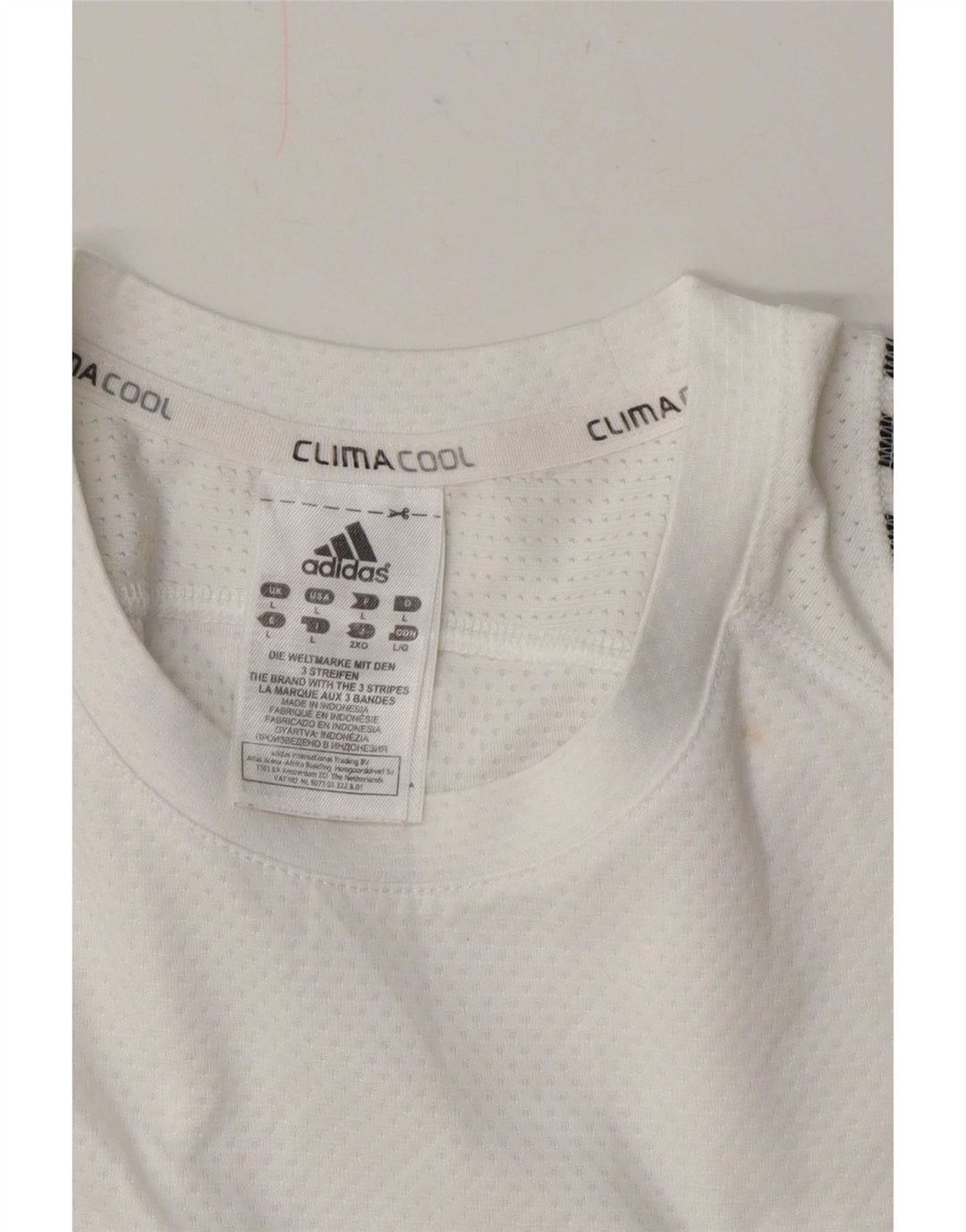 Adidas Mens Climacool Camiseta Top Grande Poliéster Blanco