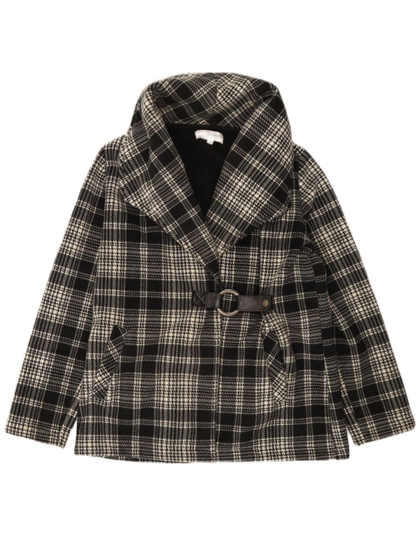 Barrage Chaqueta cortavientos de forro polar para mujer UK 44 Mediano Negro Cuadros Poliéster