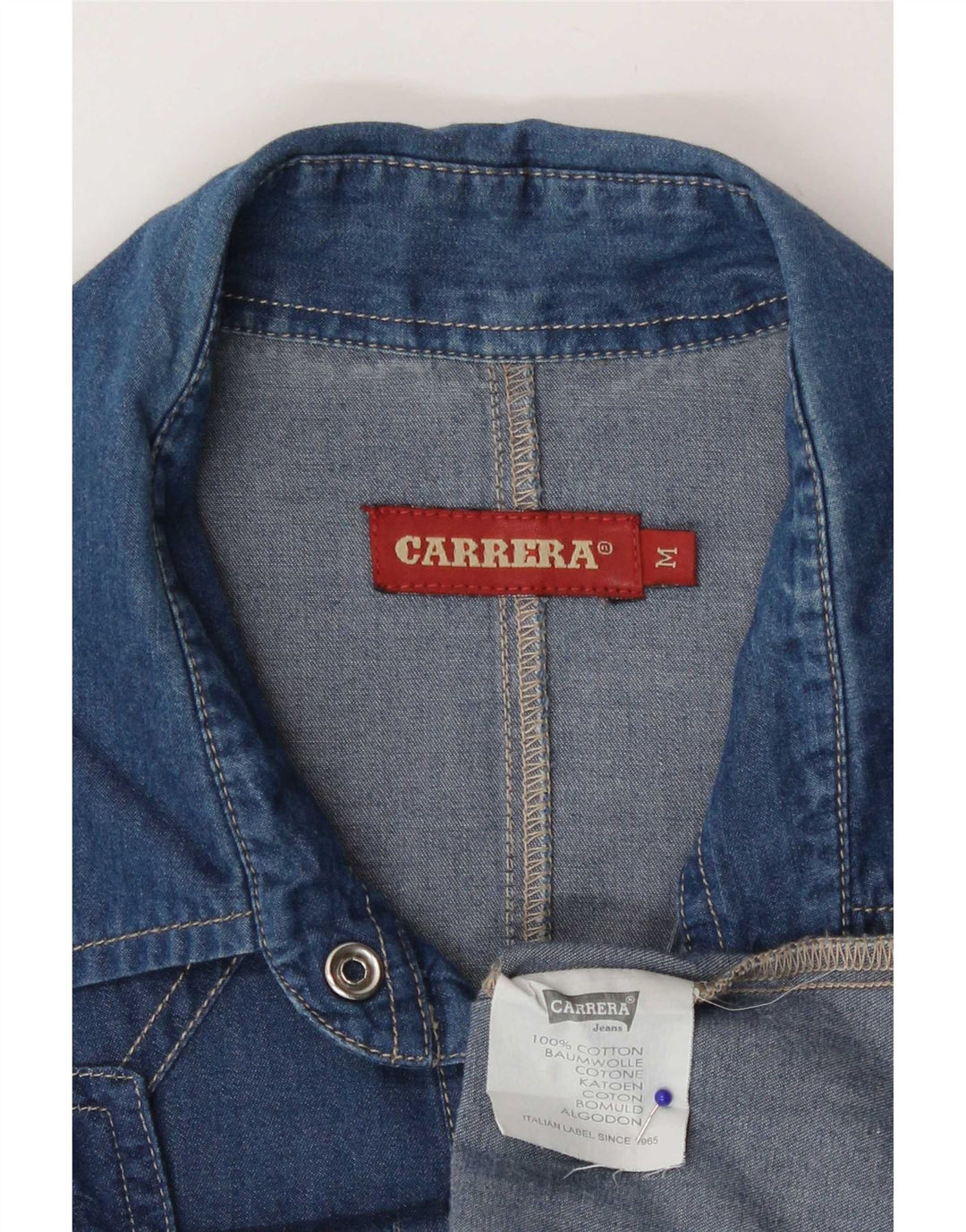 Carrera Camisa vaquera para mujer UK 12 Algodón azul medio