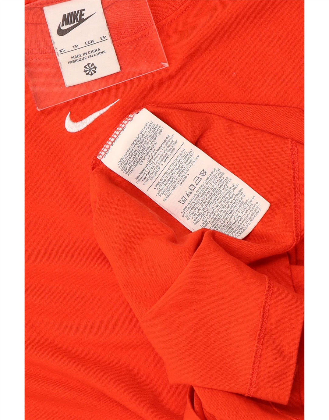 Camiseta NIKE Hombre Top XS Naranja Algodón