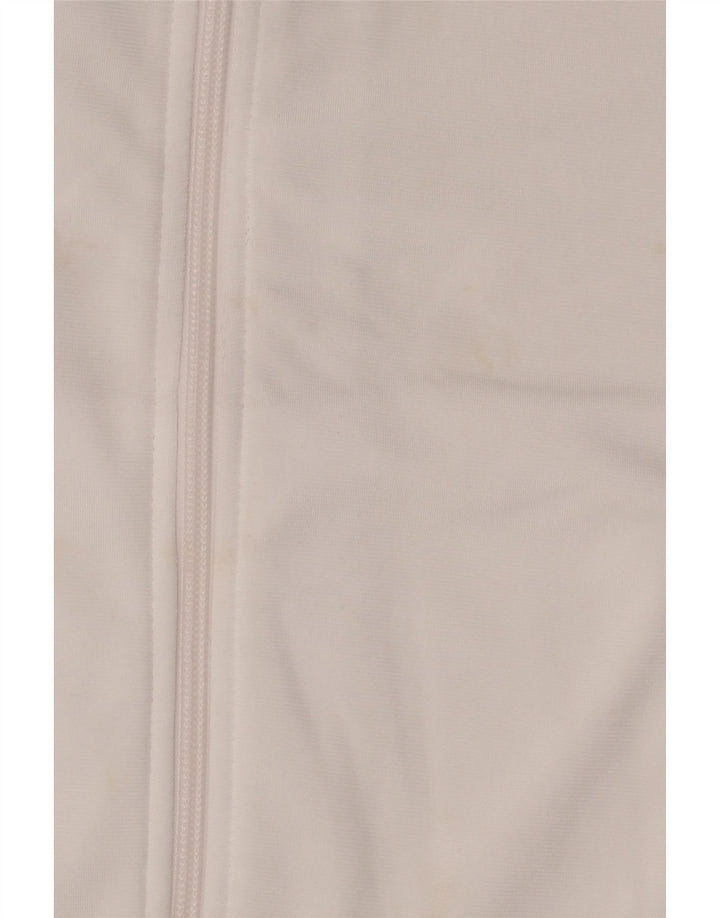 Adidas - Chaqueta de chándal para niño, 11-12 años, color blanco, poliéster