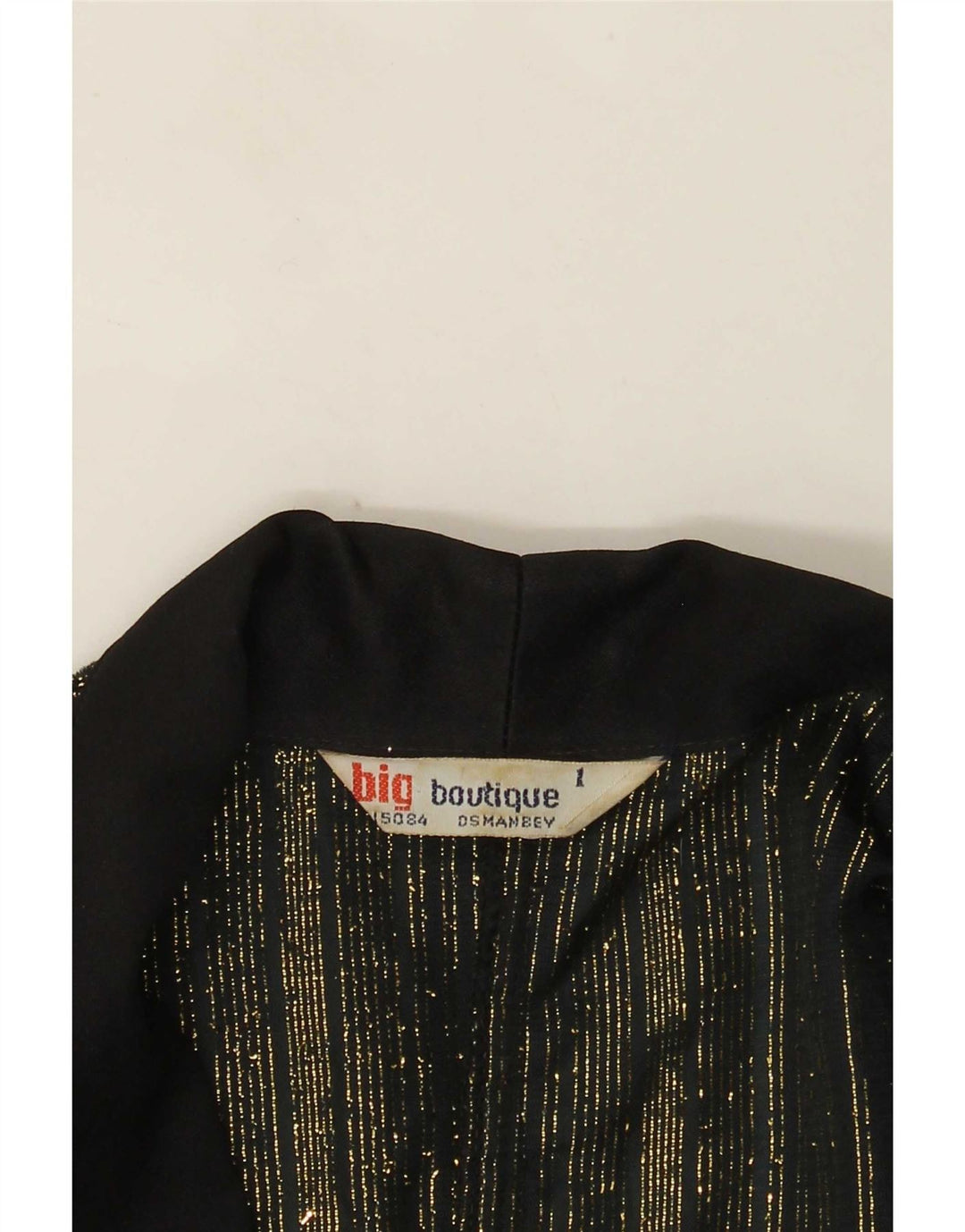Vintage mujer 1 botón Blazer chaqueta Reino Unido 16 grande negro rayas