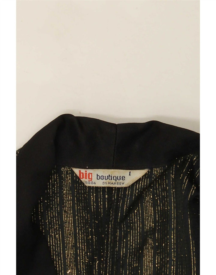 Vintage mujer 1 botón Blazer chaqueta Reino Unido 16 grande negro rayas