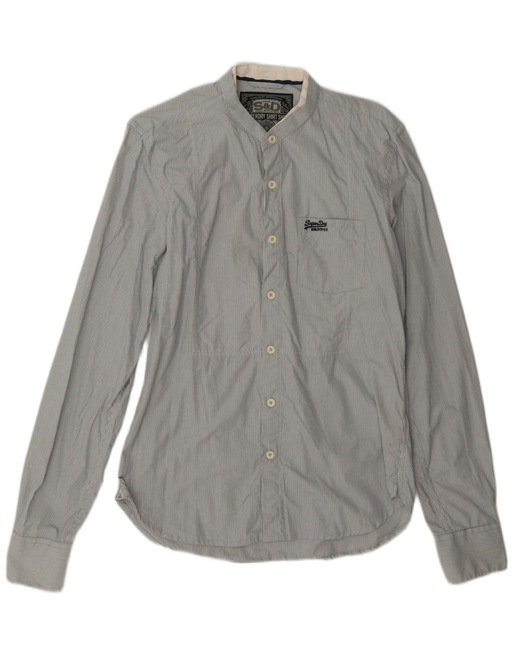 Camisa Superdry para hombre de algodón a rayas diplomáticas en gris medio