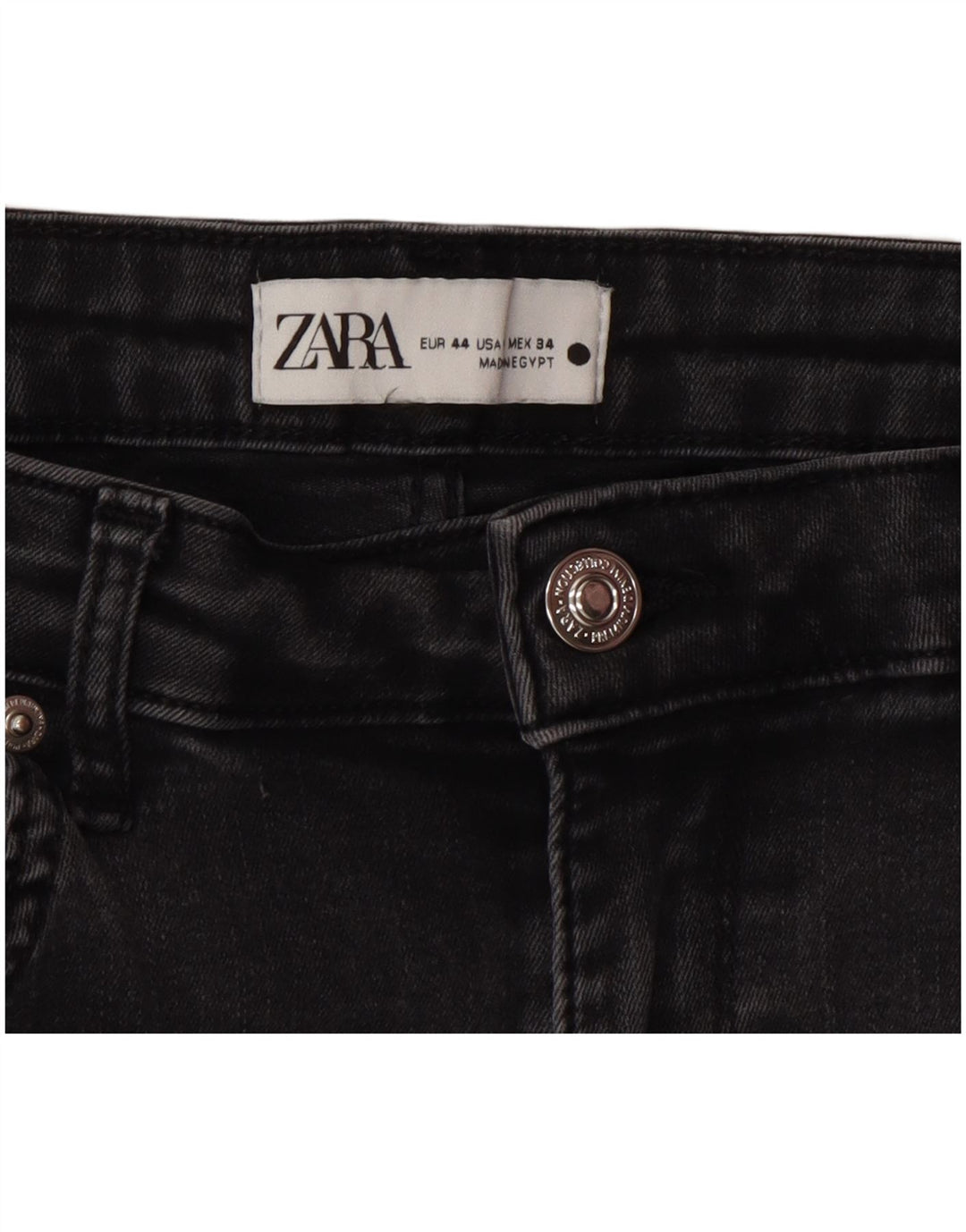 Zara Vaqueros Acampanados Mujer EU 44 XL W34 L34 Gris