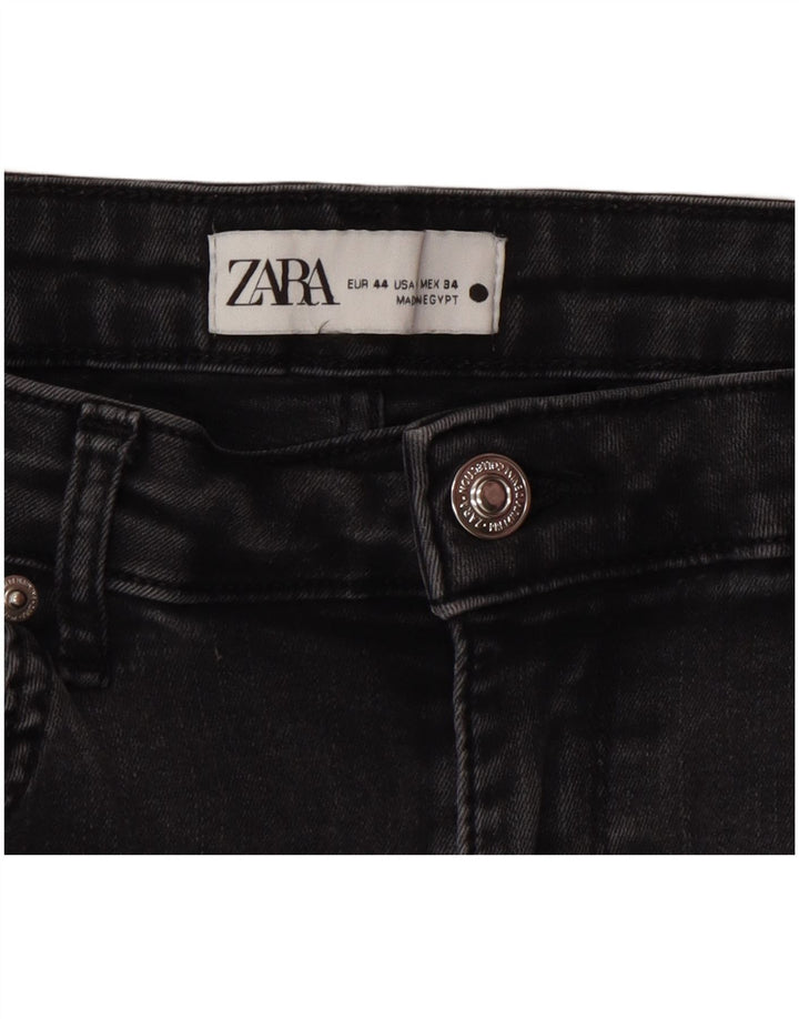 Zara Vaqueros Acampanados Mujer EU 44 XL W34 L34 Gris