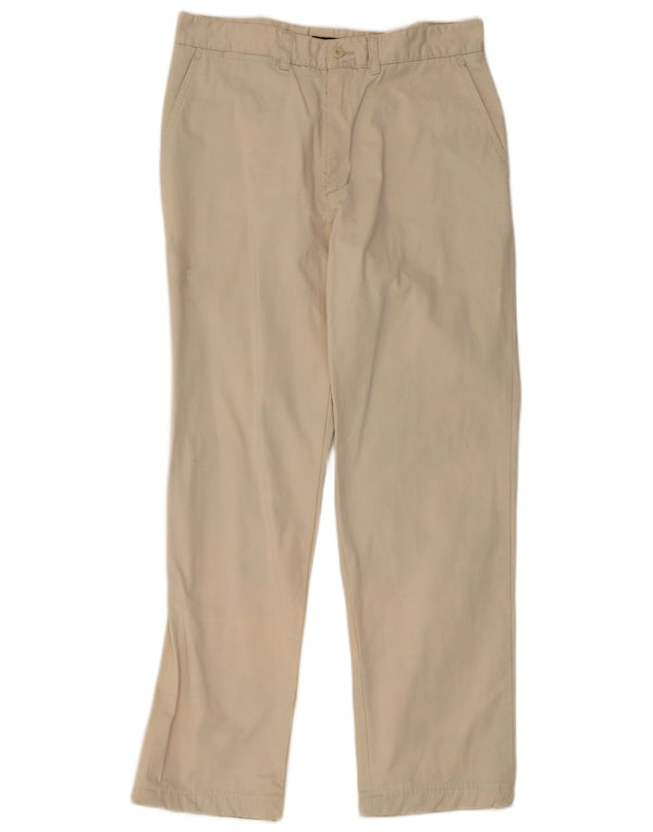 Zara Pantalón chino recto para hombre EU 42 Large W32 L30 Beige