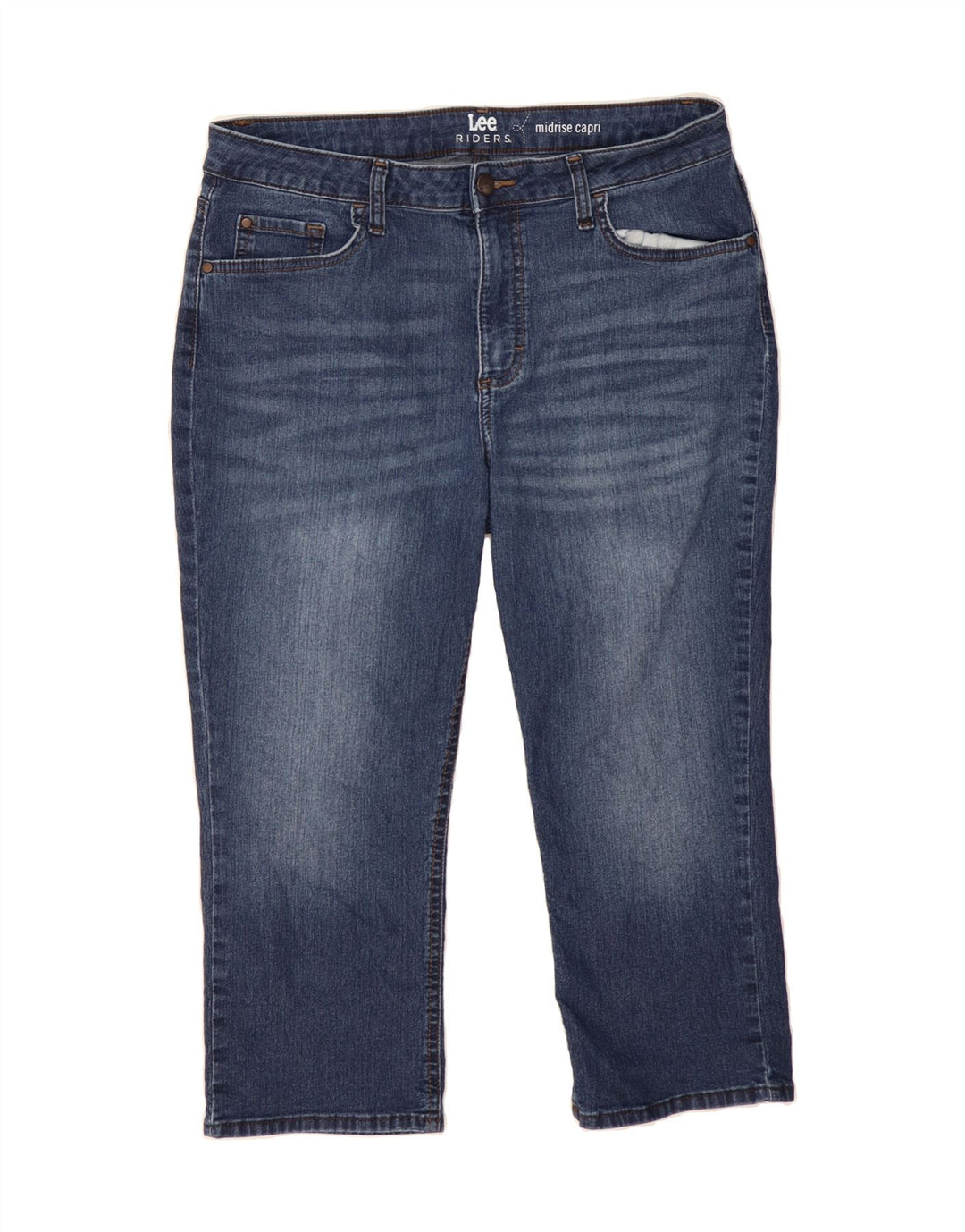 Womens Mid Rise Capri Jeans W34 L20 Vintage Lee and Second-Hand Lee from Messina Hembry 