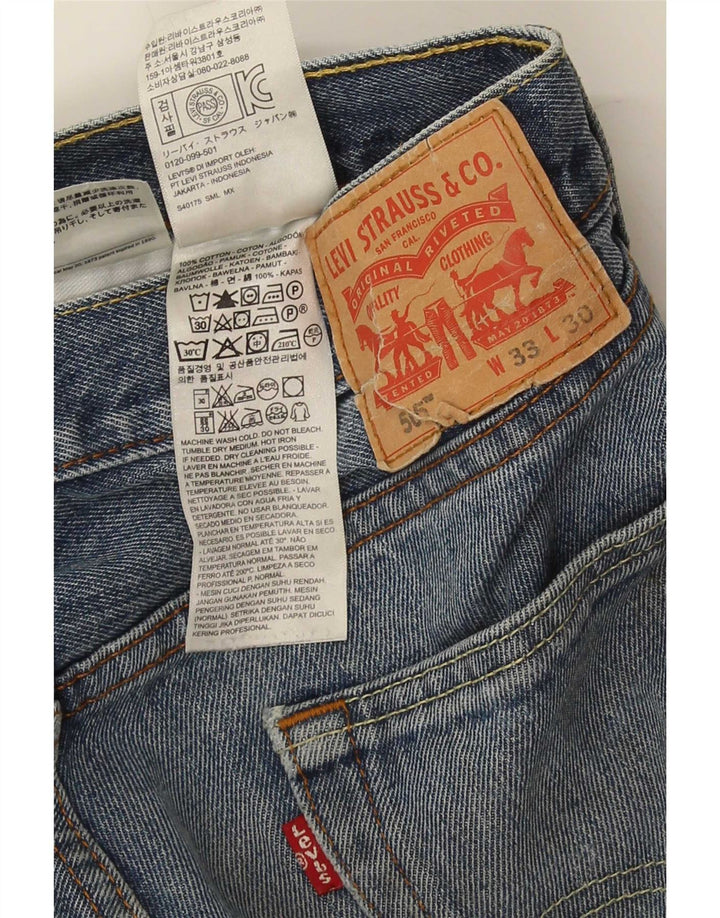 Levi's Jeans rectos 505 para hombre W33 L30 Algodón azul