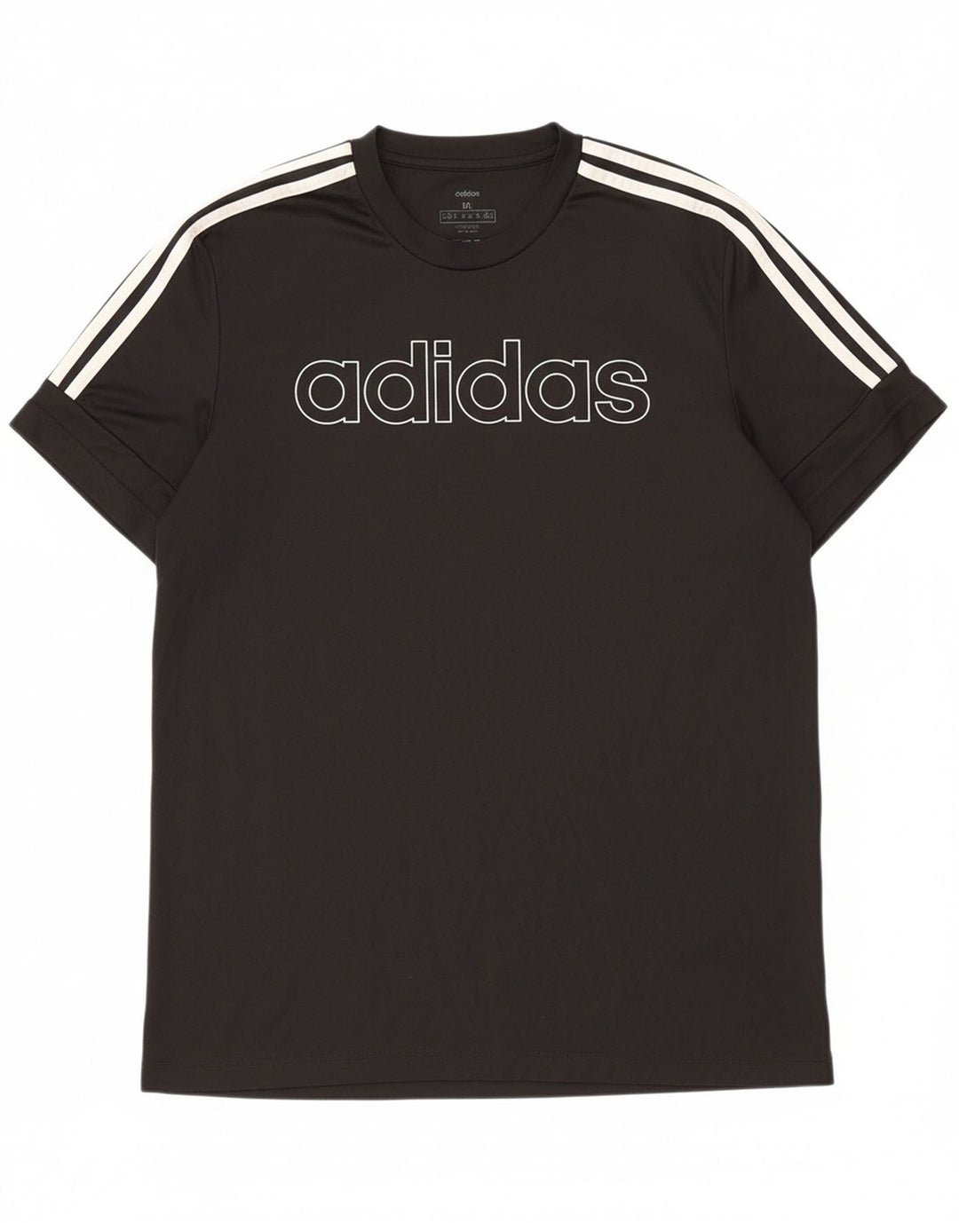 ADIDAS Mens Climalite Graphic T-Shirt Top XL Black Polyester