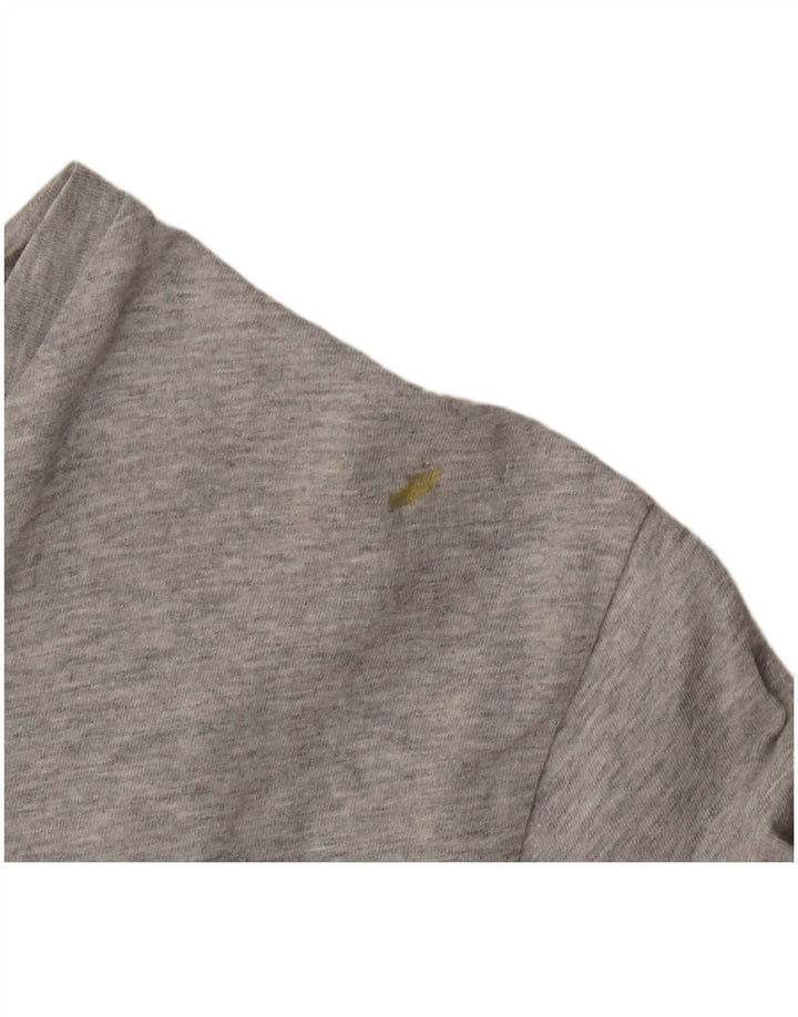 Tommy Hilfiger Camiseta gráfica para mujer Top grande de algodón gris