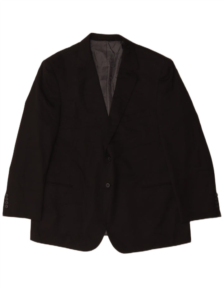 Marks & Spencer Chaqueta tipo blazer de 2 botones para hombre UK 48 2XL Poliéster negro