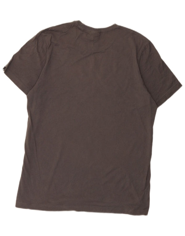 Adidas Hombre Camiseta Gráfica Top Algodón Gris Medio