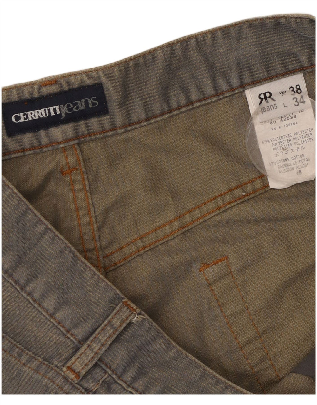 Cerruti Pantalón Recto De Pana Para Hombre W38 L34 Poliéster Azul