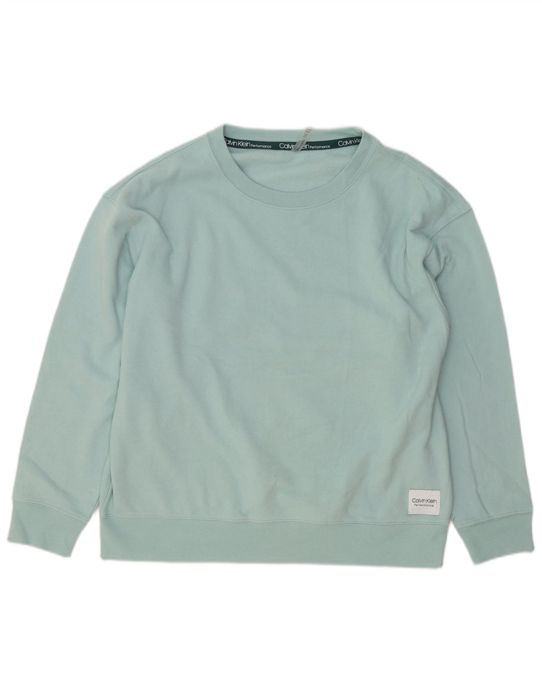 Calvin Klein Hombre Sudadera Jumper Grande Turquesa Algodón