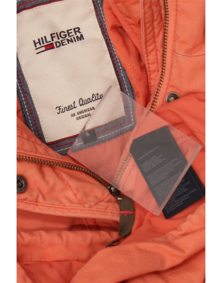 TOMMY HILFIGER Parka extragrande con capucha para mujer UK 10 Small Naranja