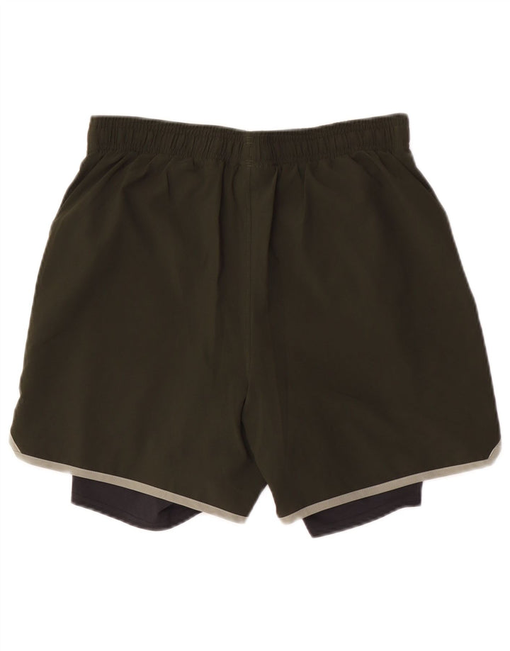 Pantalones cortos deportivos Under Armour Heat Gear para hombre, color caqui mediano