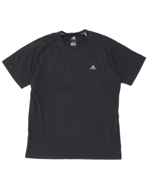 Adidas Mens Clima 365 Camiseta Top Medio Azul Marino Algodón