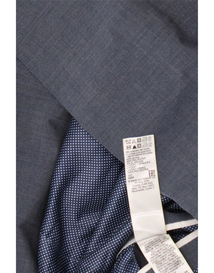 Marks & Spencer Chaqueta tipo blazer de 2 botones para hombre UK 46 3XL Lana azul