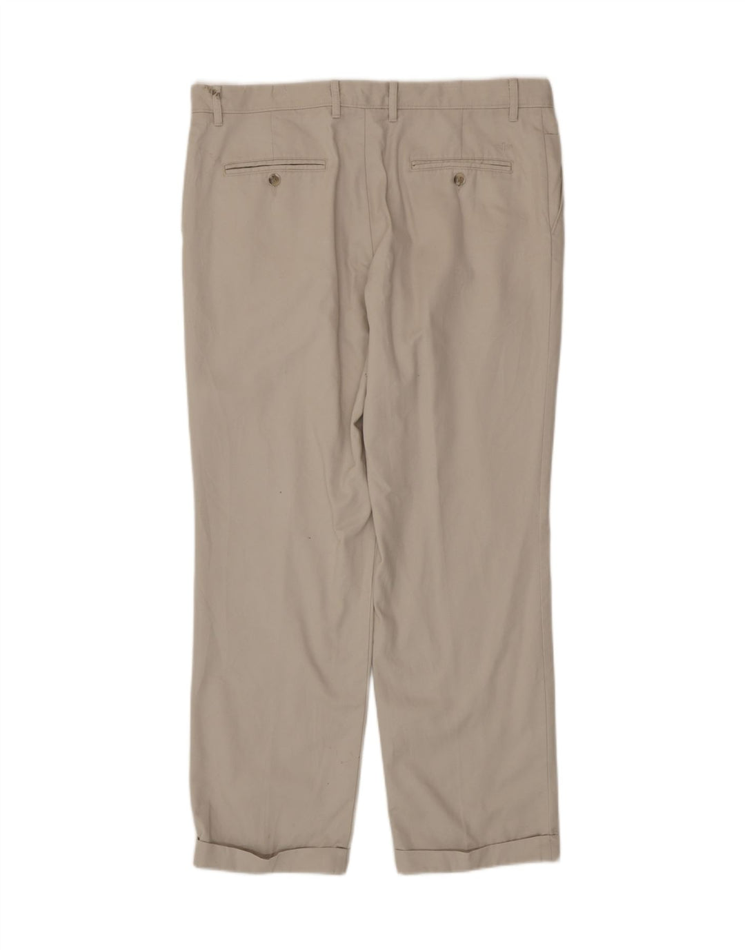 DOCKERS Pantalón chino con pinzas para hombre W38 L32 Algodón blanco roto
