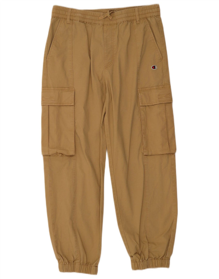 Champion Hombre Joggers Cargo Pantalones Medianos W32 L28 Beige
