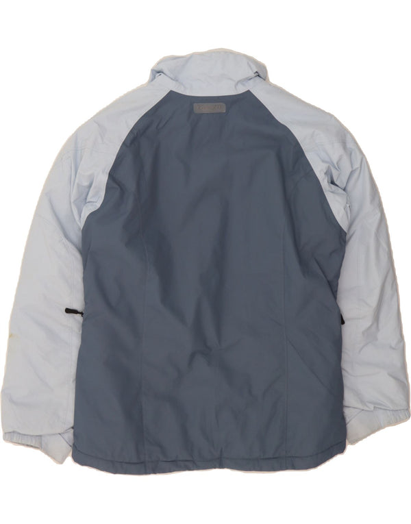 COLUMBIA Womens Windbreaker Jacket UK 14 Medium Blue Colourblock Nylon