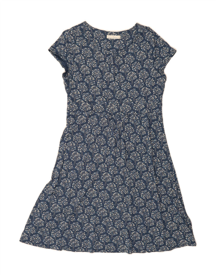 SEASALT CORNWALL Womens A-Line Dress UK 16 Large  Blue Floral Viscose Vintage Seasalt Cornwall and Second-Hand Seasalt Cornwall from Messina Hembry 