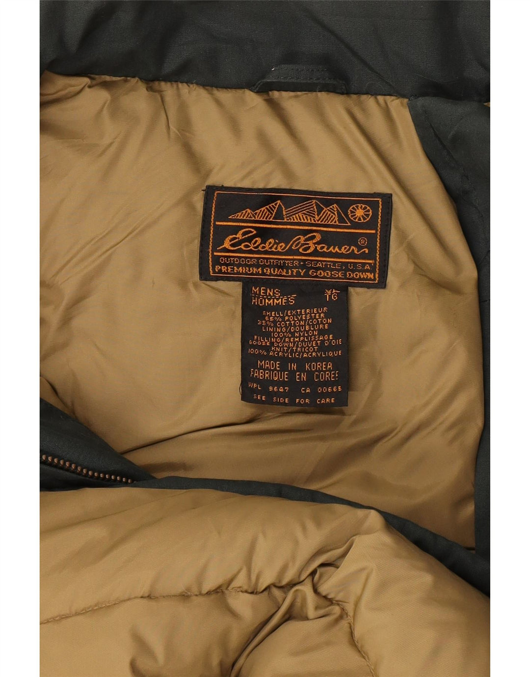 Eddie Bauer Chaqueta acolchada para hombre UK 42 XL Poliéster verde