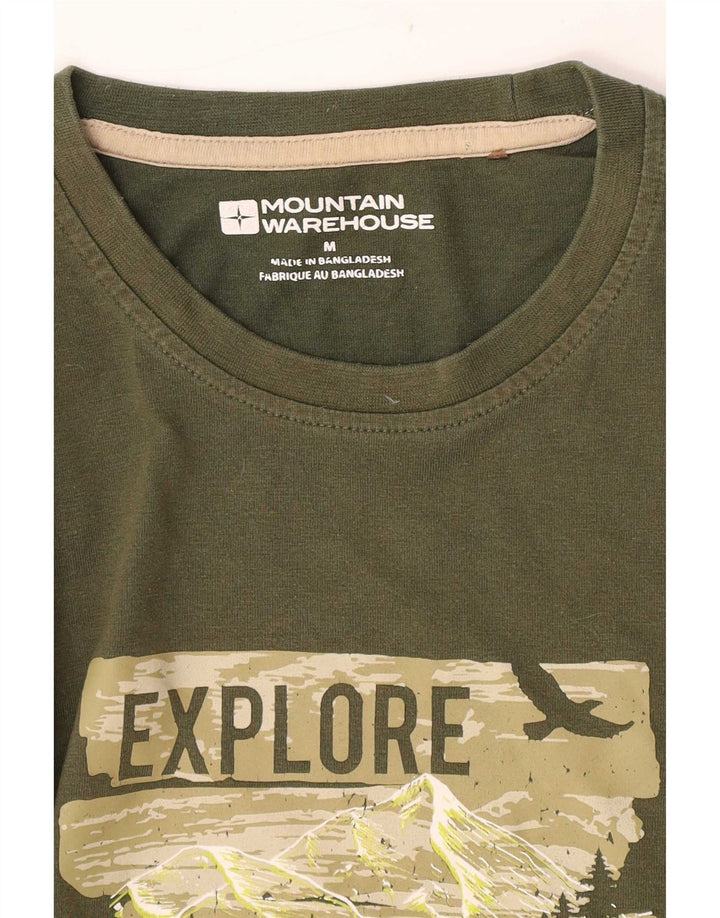 Camiseta con gráfico para hombre de Mountain Warehouse Top verde medio