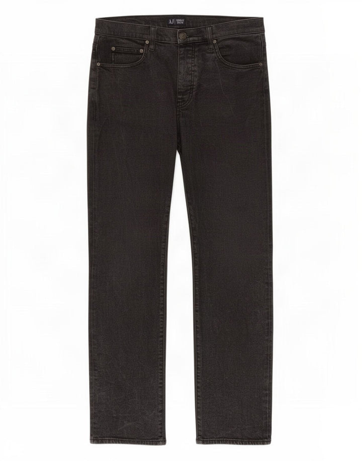 Vaqueros Armani Mujer Rectos W32 L33 Algodón Gris