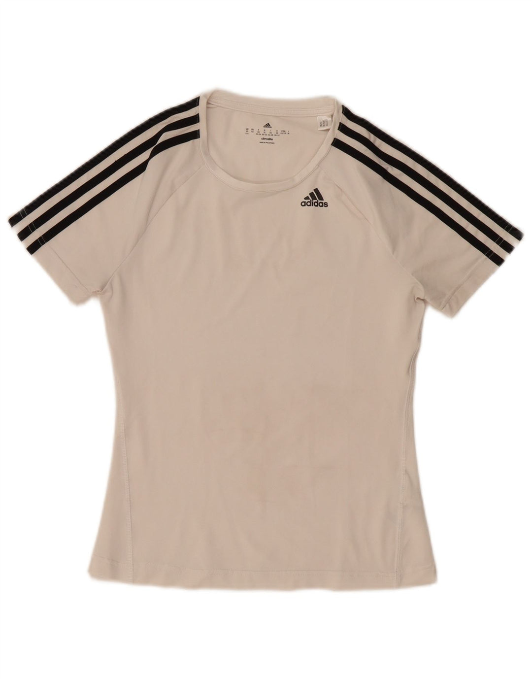 Adidas Mujer Climalite Camiseta Top UK 4/6 XS Off White Poliéster