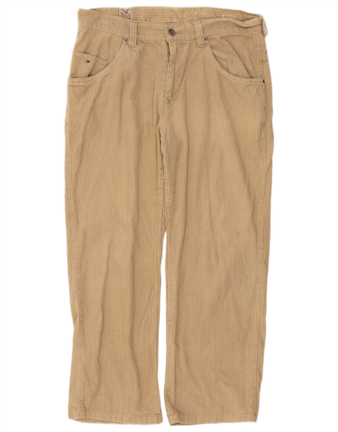 HILFIGER DENIM Pantalón recto de pana para hombre W36 L30 Algodón beige