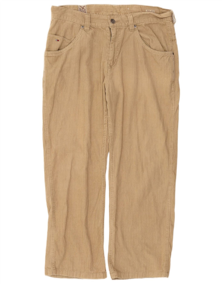 HILFIGER DENIM Pantalón recto de pana para hombre W36 L30 Algodón beige