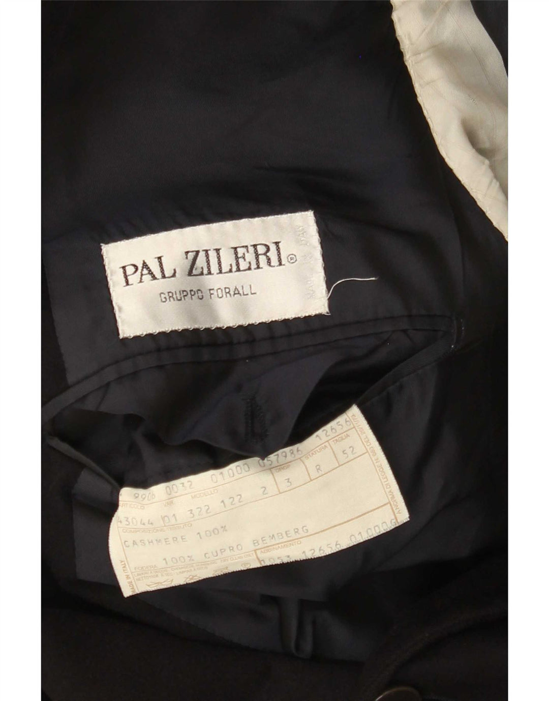 Pal Zileri Chaqueta tipo blazer de 2 botones para hombre IT 52 XL Cachemira azul marino